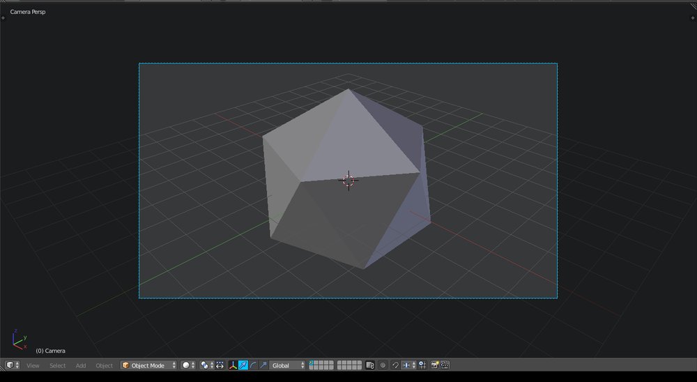 Camera view after pressing Ctrl + Alt + '0' (Source: Blu Siber via All3DP)