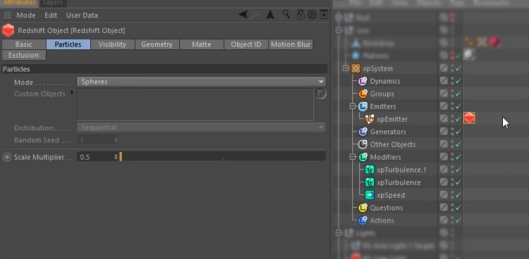Redshift Object Tag on xpEmitter
