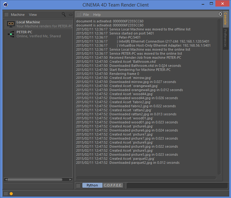 Team Render: Render Network cho Cinema 4D 7