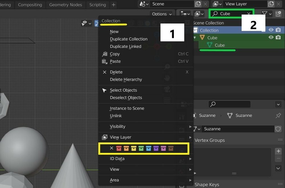 Cách nhóm các đối tượng trong Blender 3
