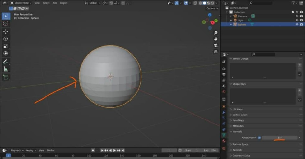 Sử dụng công cụ Smooth Shading và Autosmooth trong Blender 9