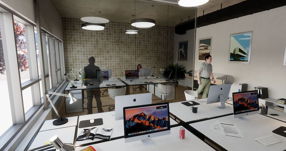 Ảnh có con người và sự lộn xộn (sống động) | Nguồn: Enscape3d.com