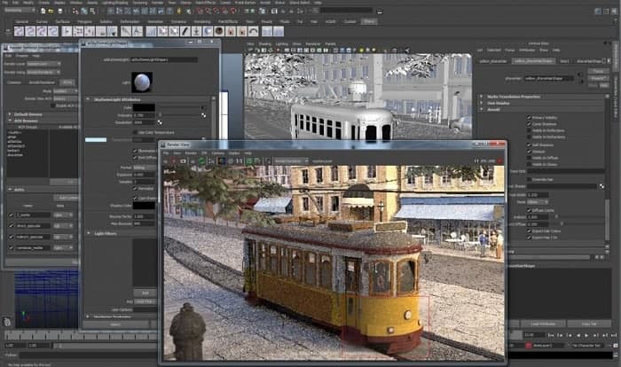 iRender with 3ds Max and Maya_6 Sự khác biệt giữa 3ds Max và Maya 7