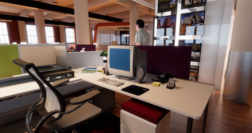 Bàn lộn xộn và xoay ngẫu nhiên | Nguồn: Enscape3d.com