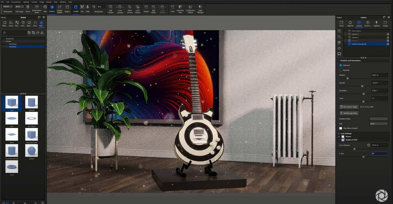 Điều chỉnh Flakes Size và Density | Nguồn: blog.keyshot.com