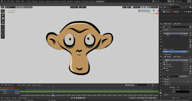 Grease Pencil trong Blender