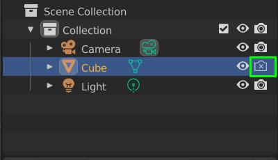 Objects disabled from rendering in Blender