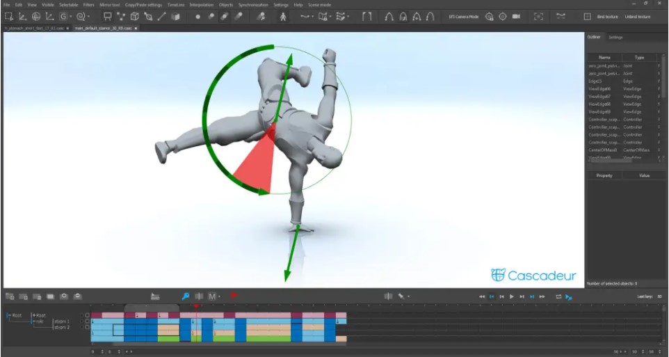 Tạo hoạt ảnh cho nhân vật Daz với Cascadeur 4