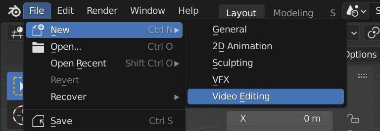 Blender Video Editing workspace template configurator | Nguồn: gachokistudios.com