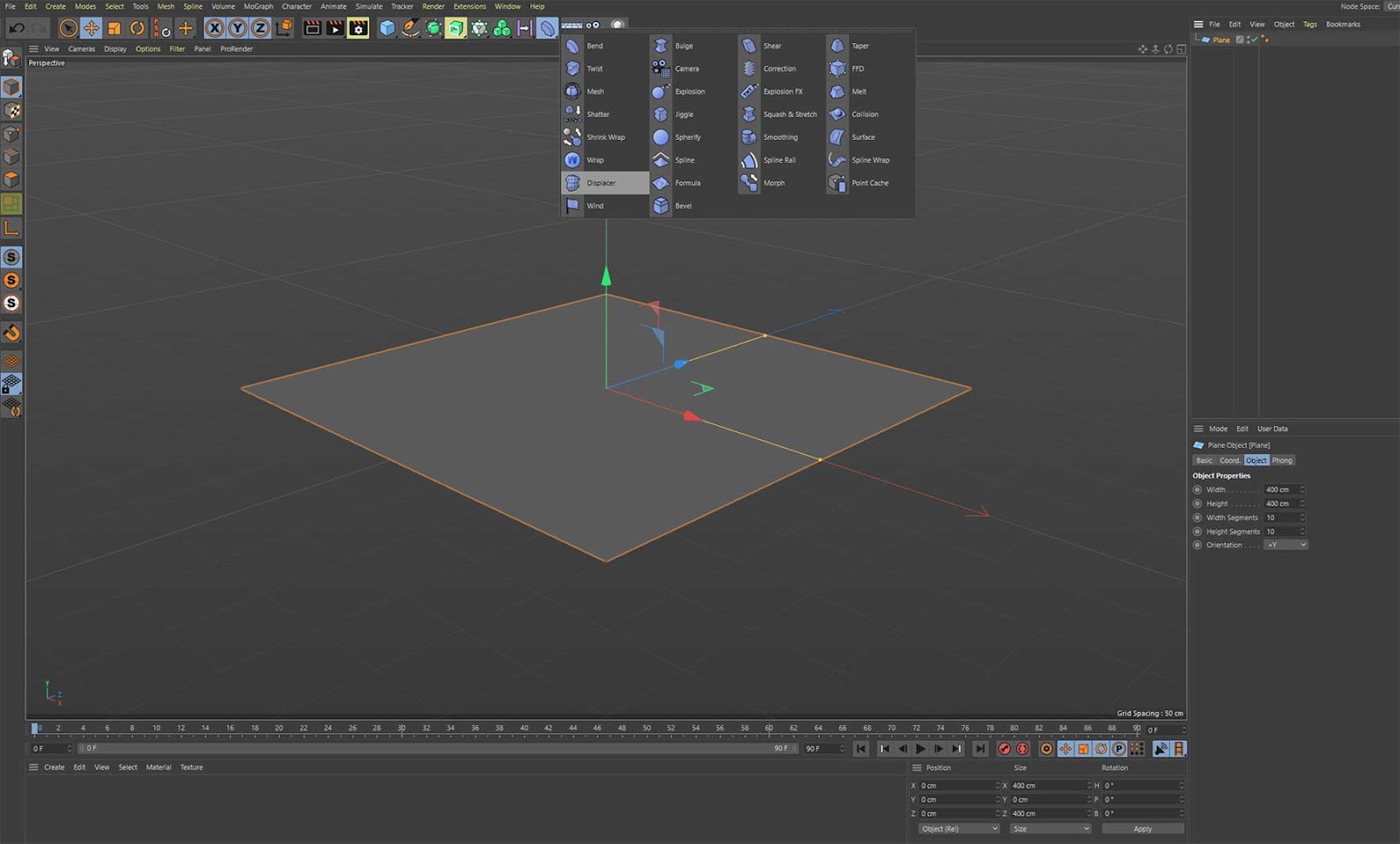 Tạo nước trong C4D 01
