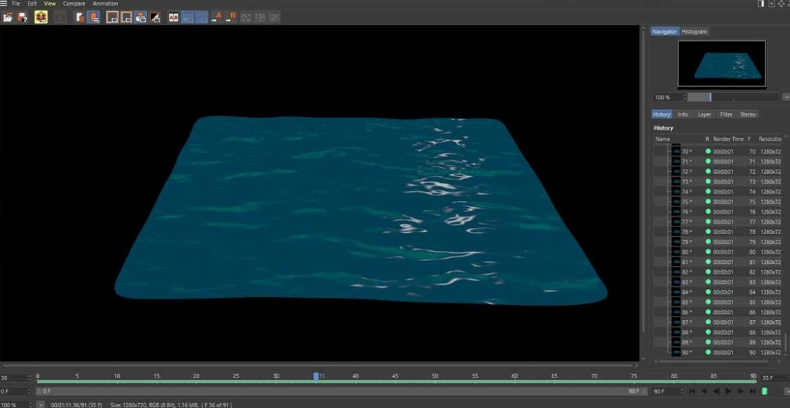 Tạo nước trong C4D 05