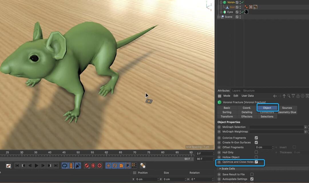 Đóng tất cả các lỗ polygon trong một lần trong Cinema 4D iRender với Cinema 4D 07
