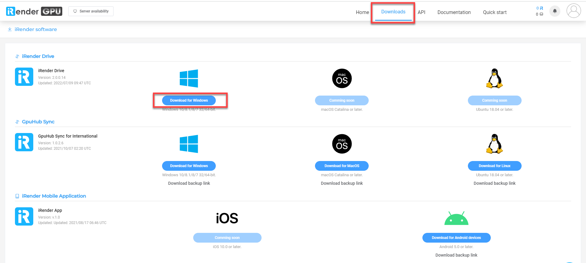 iRender Drive_Downloads