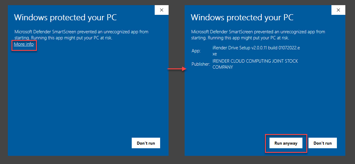 iRender Drive cài đặt