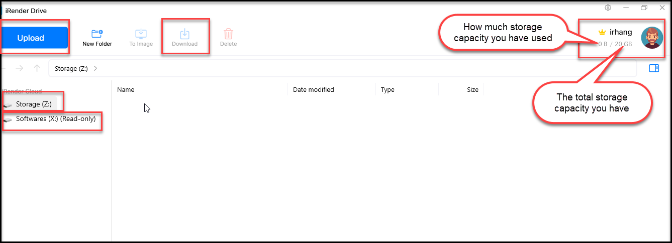 iRender Drive-Key options