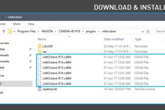 Cách cài đặt và khởi động Plugin Octane cho Cinema 4D 3