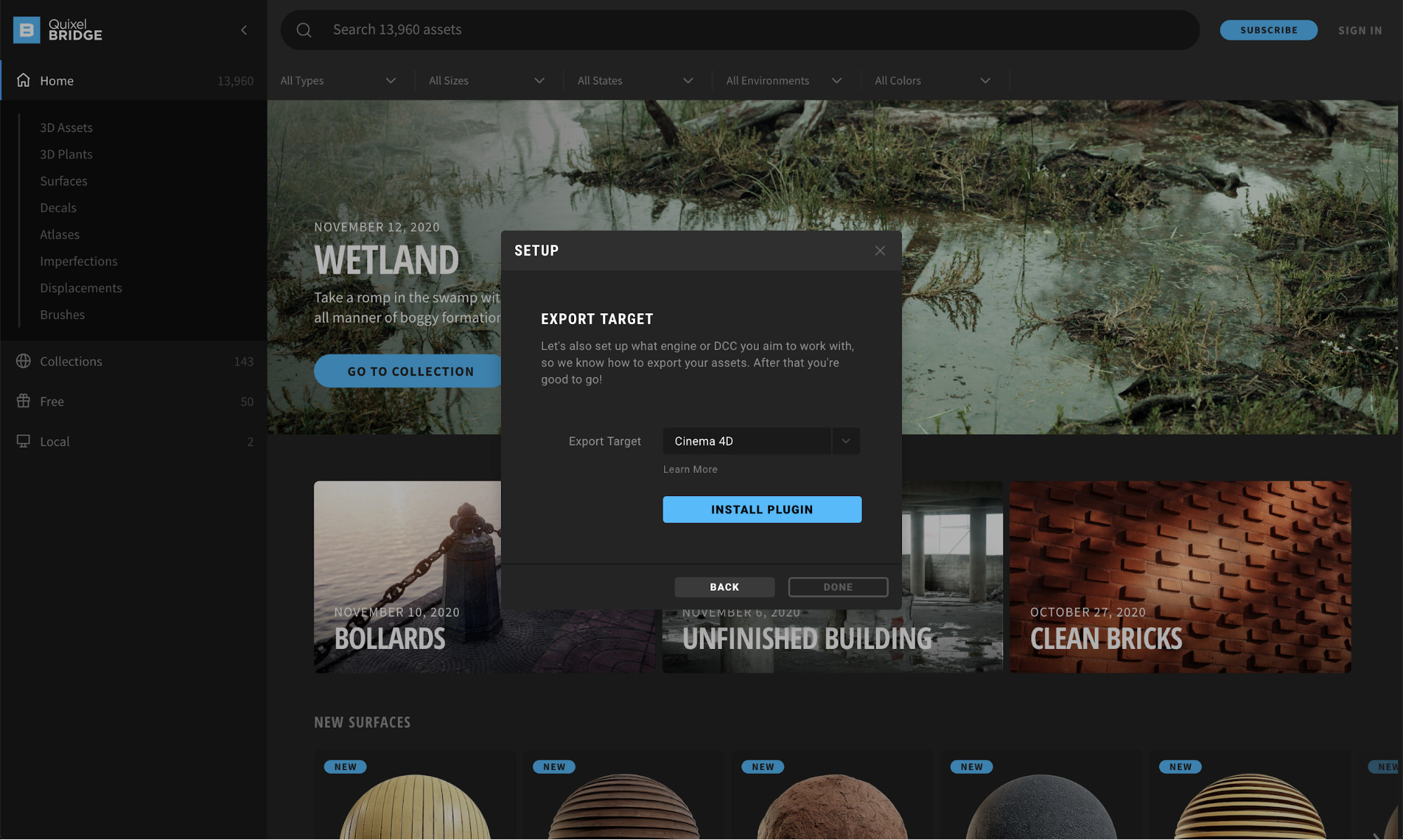 Cách cài đặt plugin Megascans cho Cinema 4D 5