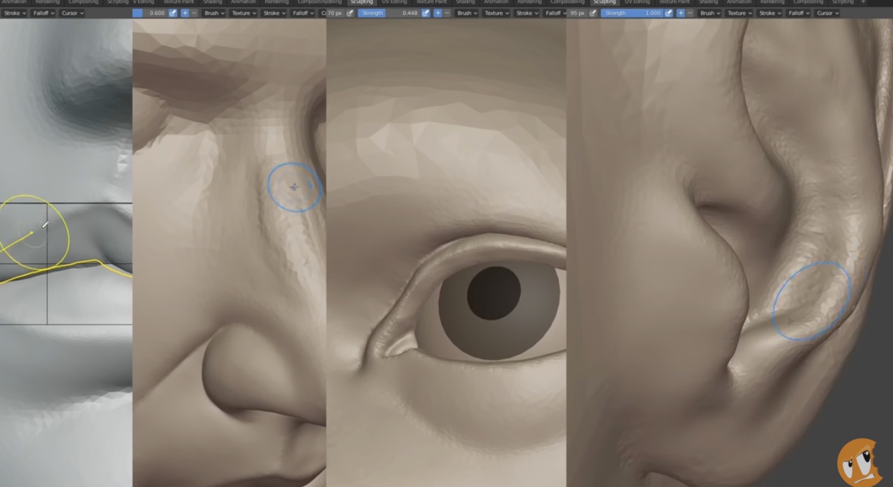 Cách tạo chân dung 3D chân thực trong Blender iRender với Blender 03