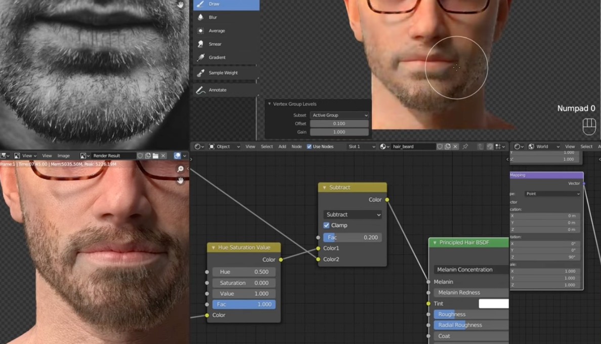 Cách tạo chân dung 3D chân thực trong Blender iRender với Blender 10
