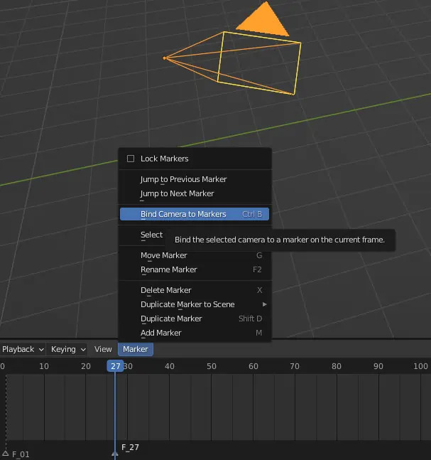 Thay đổi camera đang hoạt động trong Blender 4