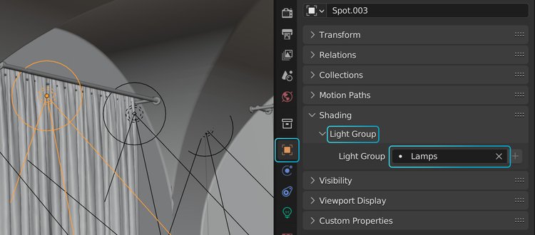 4 bước thiết lập Light Groups trong Blender iRender với Blender 02