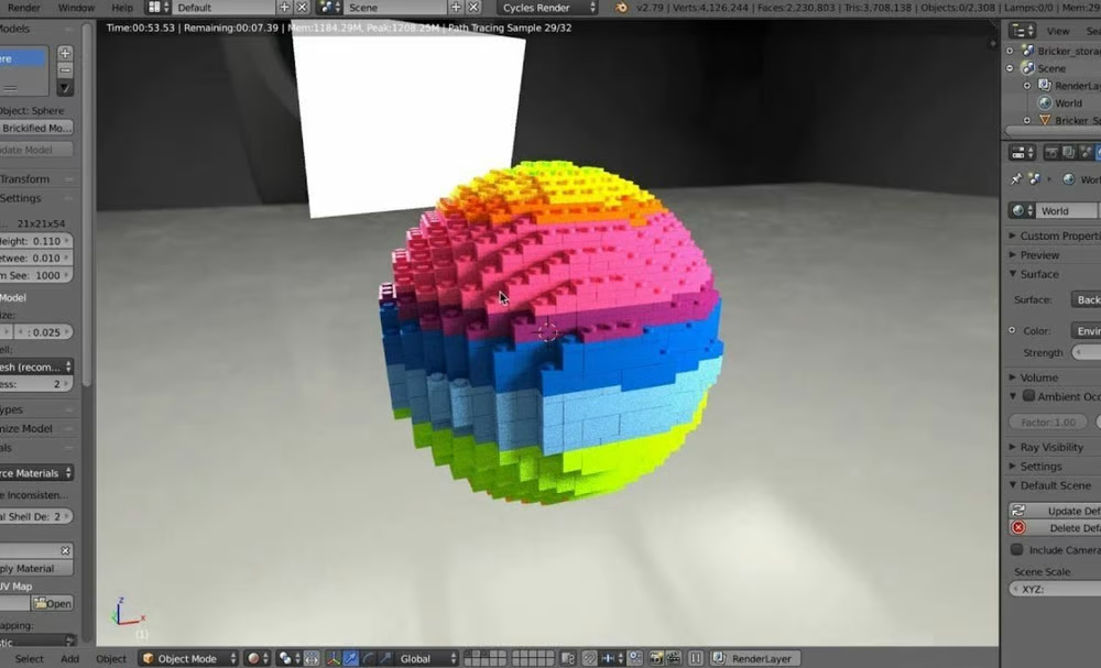 Nguồn: Bricks Brought to Life via Blender Market