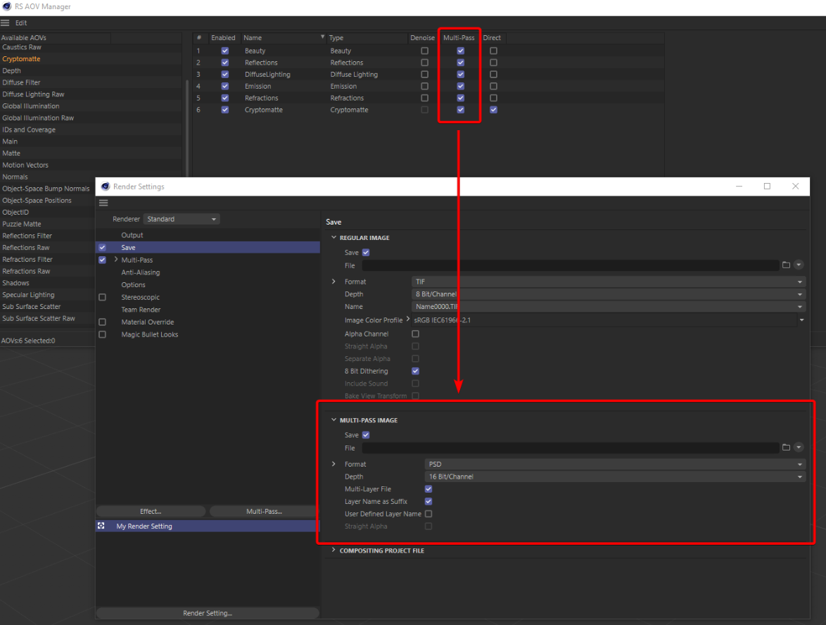 Cách render Redshift Cryptomatte AOVs với Team Render iRender với Redshift và Cinema 4D 01