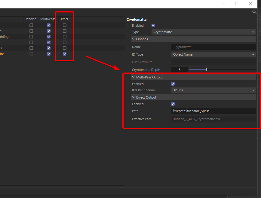 Cách render Redshift Cryptomatte AOVs với Team Render iRender với Redshift và Cinema 4D 02