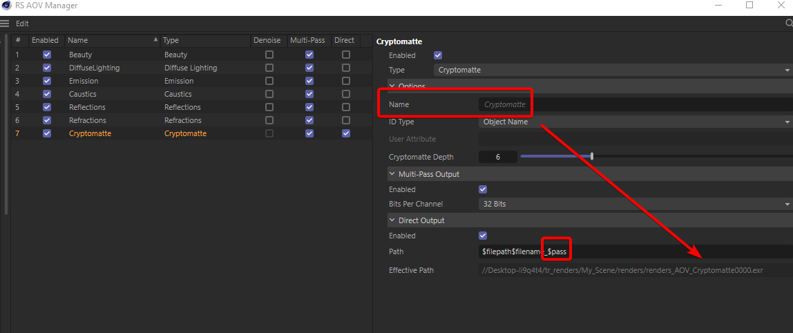 Cách render Redshift Cryptomatte AOVs với Team Render iRender với Redshift và Cinema 4D 13