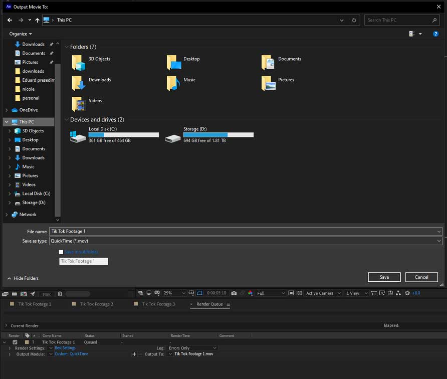 Cách render trong After Effects iRender với After Effects 05