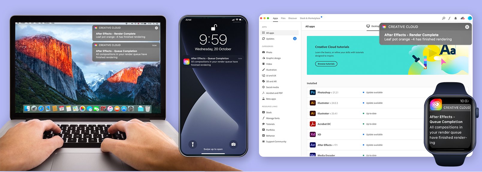 Render đa khung hình trong After Effects iRender với After Effects 04