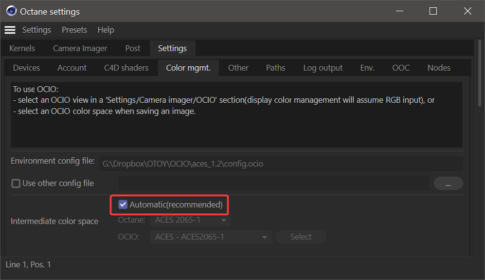 Cách sử dụng ACES/OCIO trong Octane cho Cinema 4D iRender với Cinema 4D và Octane 02
