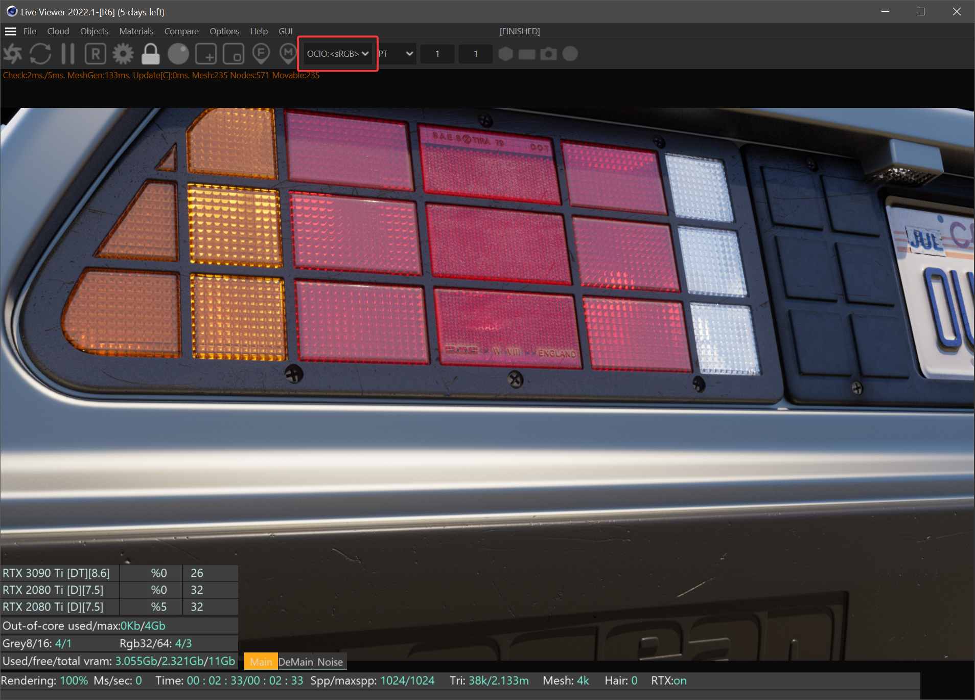 Cách sử dụng ACES/OCIO trong Octane cho Cinema 4D iRender với Cinema 4D và Octane 07