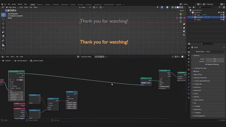 Top 10 hiệu ứng văn bản của Blender bạn nên biết đến