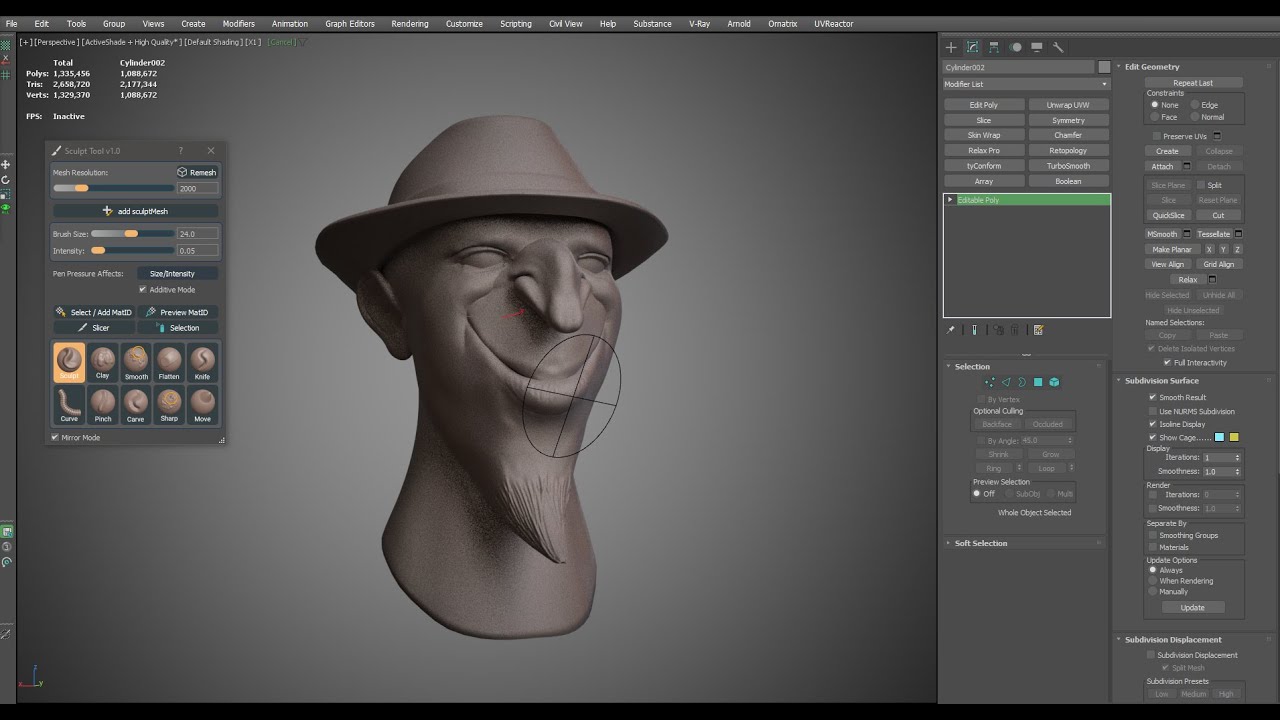 Cùng iRender tìm hiểu về "Sculpting" trong 3Ds Max
