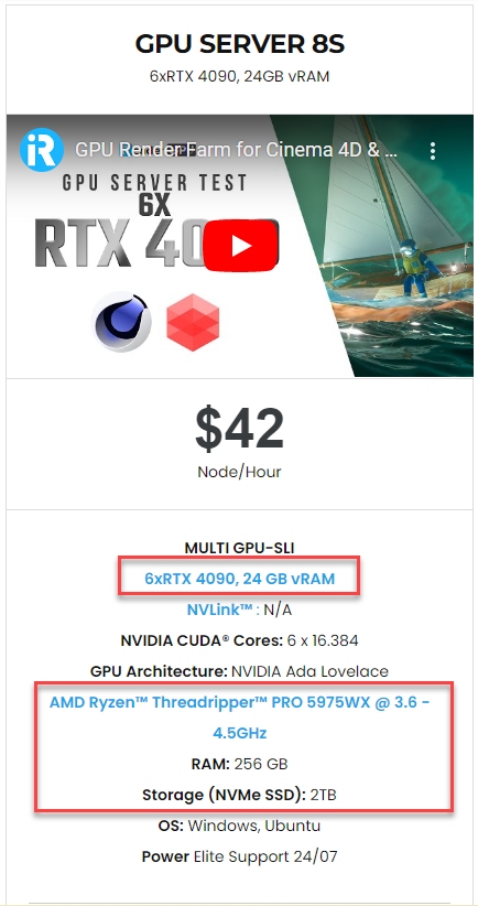 Tăng tốc render trong Redshift với 6x RTX 4090 iRender với Redshift 03