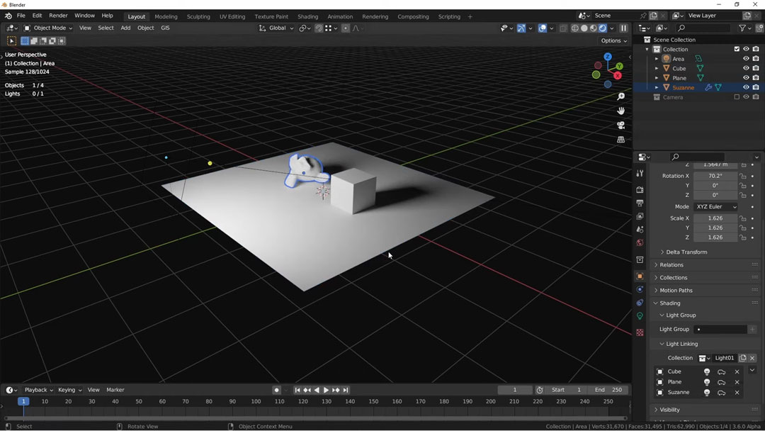 Khám phá tính năng liên kết ánh sáng trong Blender ảnh 3