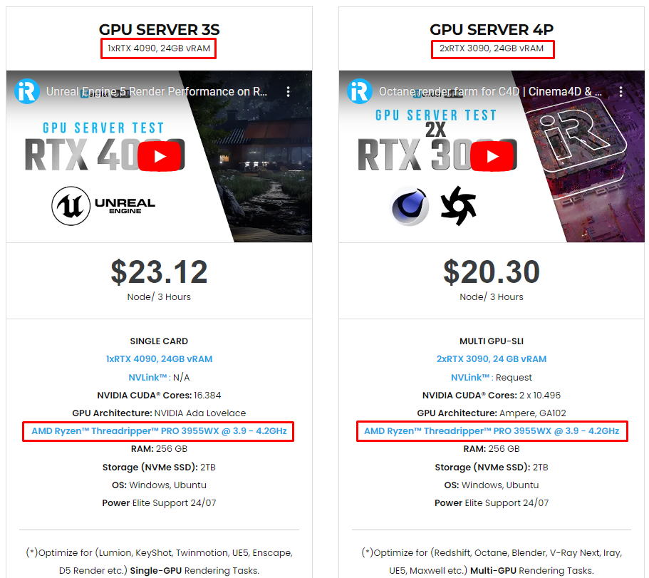 GPU server for 3Ds Max