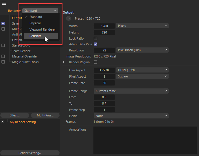 Các công cụ render trong Cinema 4D 2024 với iRender 01