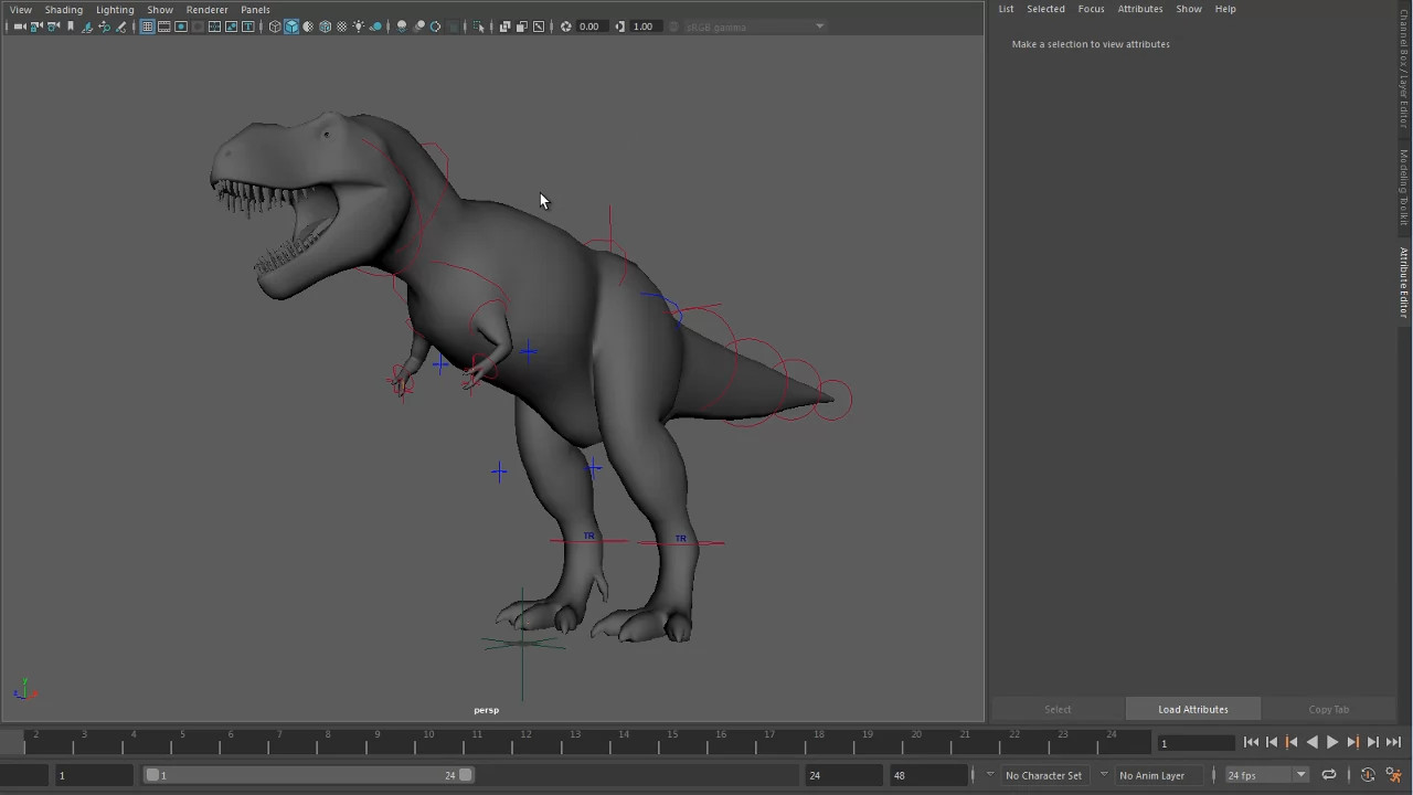 Cách ap dụng màu và đổ bóng cho một đối tượng trong Maya 1