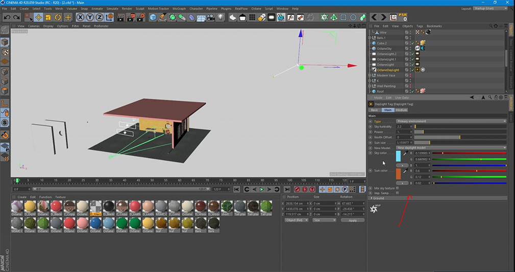 Cách thiết lập ánh sáng mặt trời Octane trong Cinema 4D để tạo cảnh chân thực ảnh 3