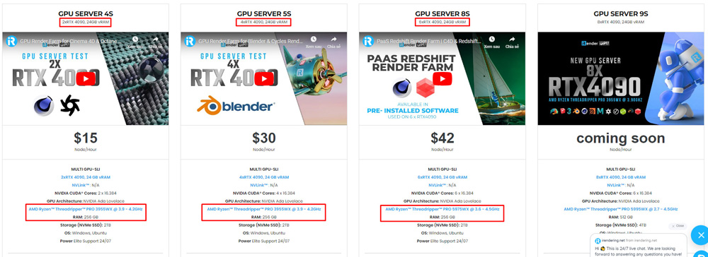 Phần mềm tốt nhất cho đồ họa hoạt hình GPU servers