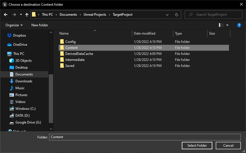 Cách di chuyển Asset giữa các dự án Unreal Engine với iRender 03