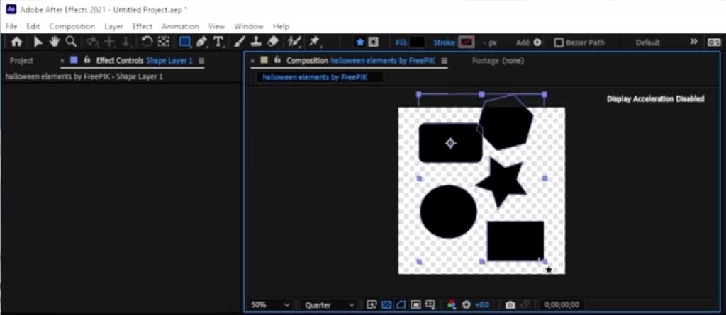 cách rùy chỉnh shape trong After Effect với iRender 1