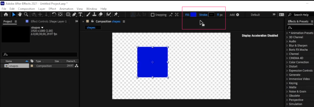cách tùy chỉnh shape trong After Effects với iRender 5