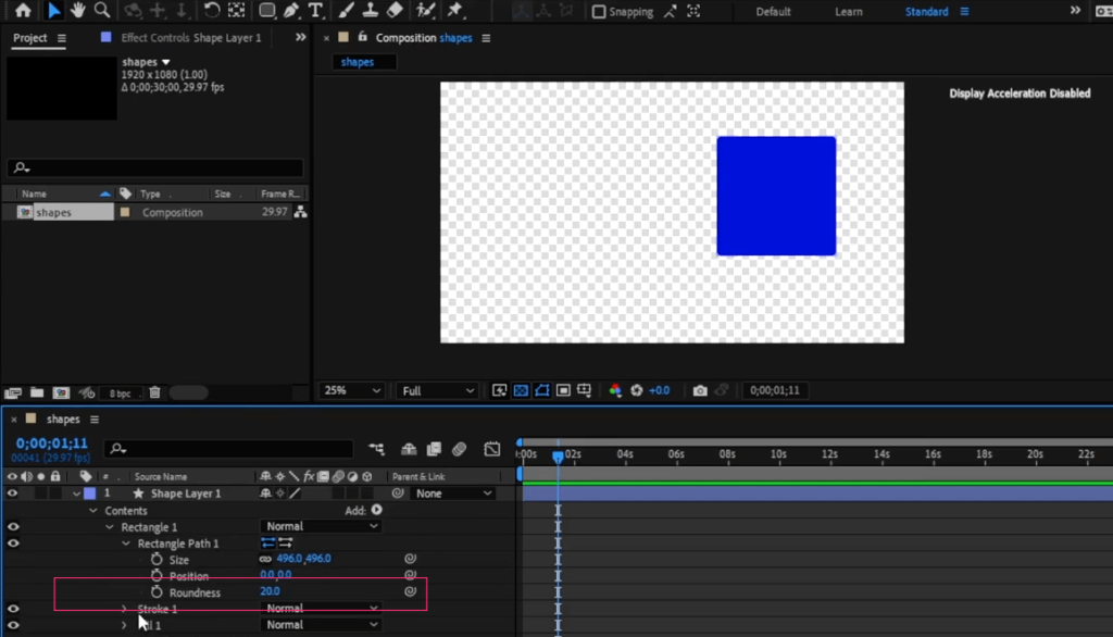 cách tùy chỉnh shape trong After Effects với iRender 7