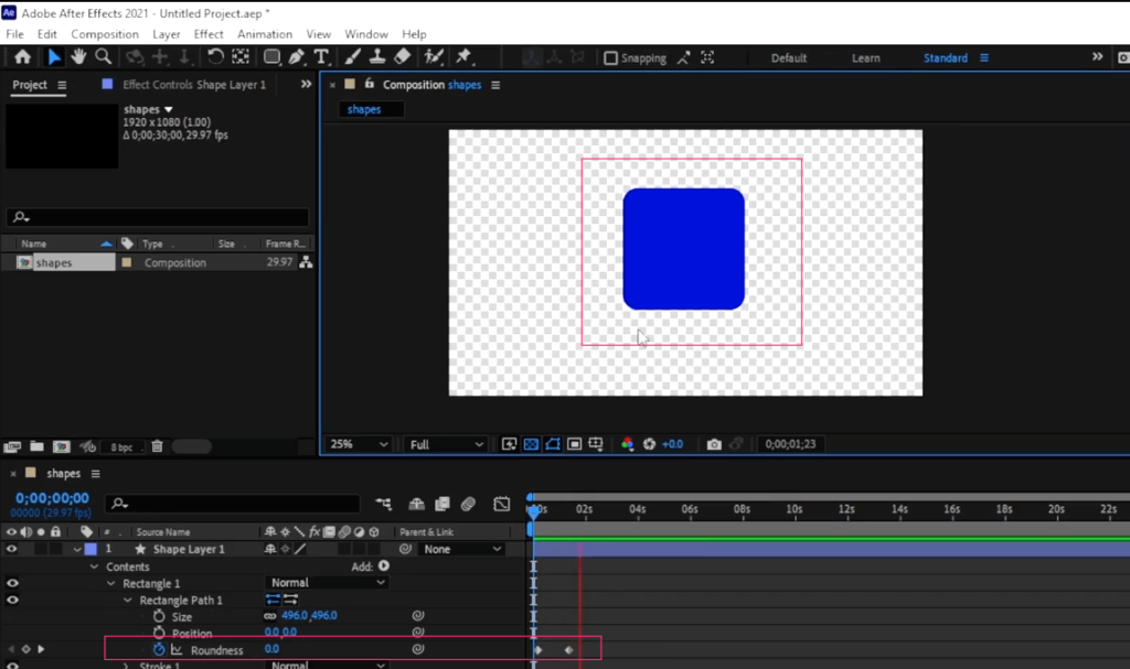 cách tùy chỉnh shape trong After Effects với iRender 8