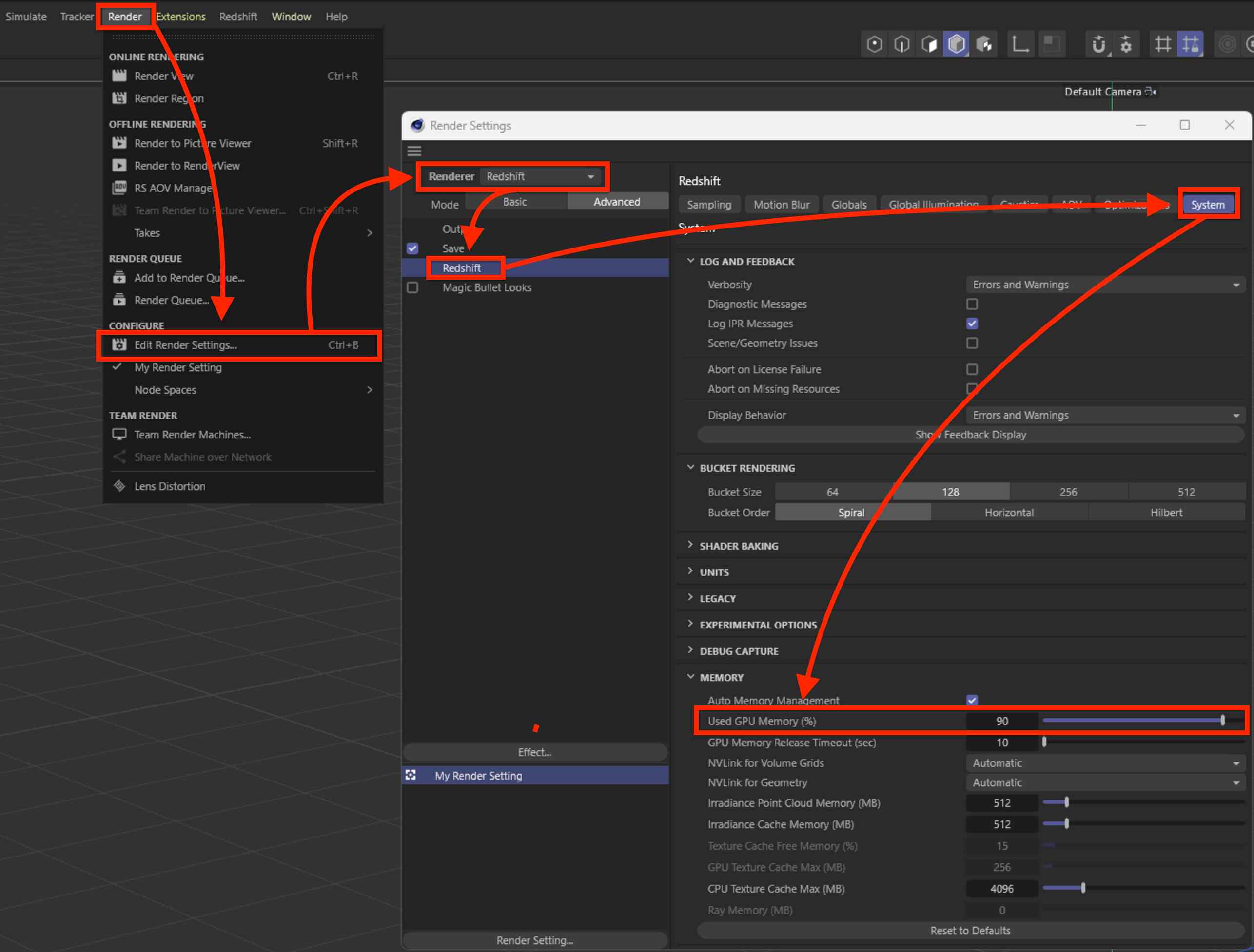 Xử lý lỗi hiệu suất của Maxon Redshift 1