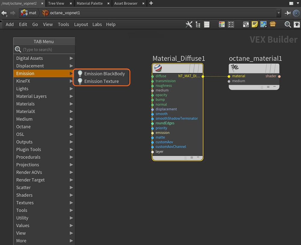 Tìm hiểu về các loại ánh sáng khác của Octane cho Houdini 5