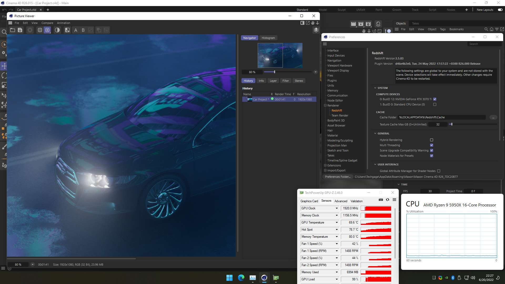 Có nên render Redshift CPU trong C4D iRender với Redshift 04
